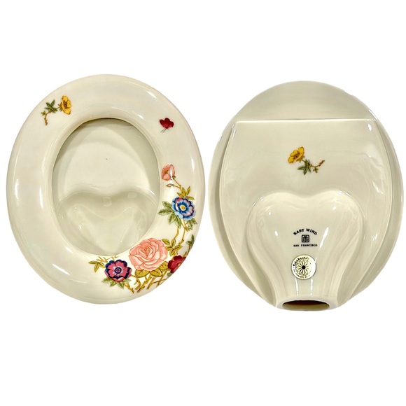 TAKAHASHI East Wind Japanese Vintage Porcelain Oval Picture Frame EUC - Picture 2 of 15